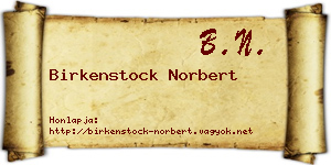 Birkenstock Norbert névjegykártya